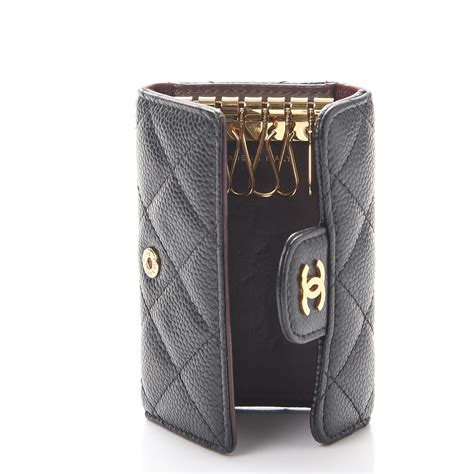 chanel key chain pouch|chanel 6 ring key holder.